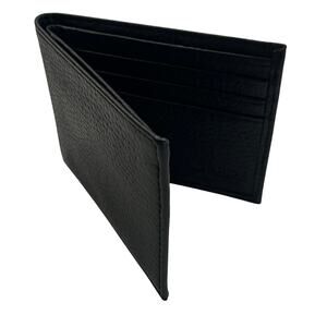 13-88 NORDSTROM Men's Shop Genuine Leather Wallet Black